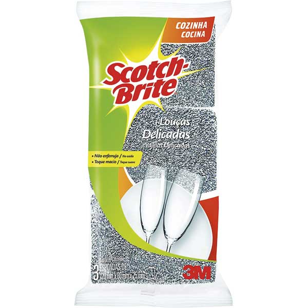 ESPONJA 3M SCOTCH-BRITE PRATEADA 3UN