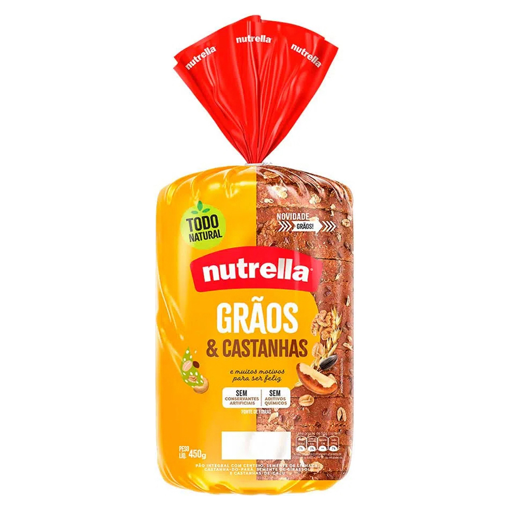 PAO FORMA NUTRELLA 450G 100% NATURAL