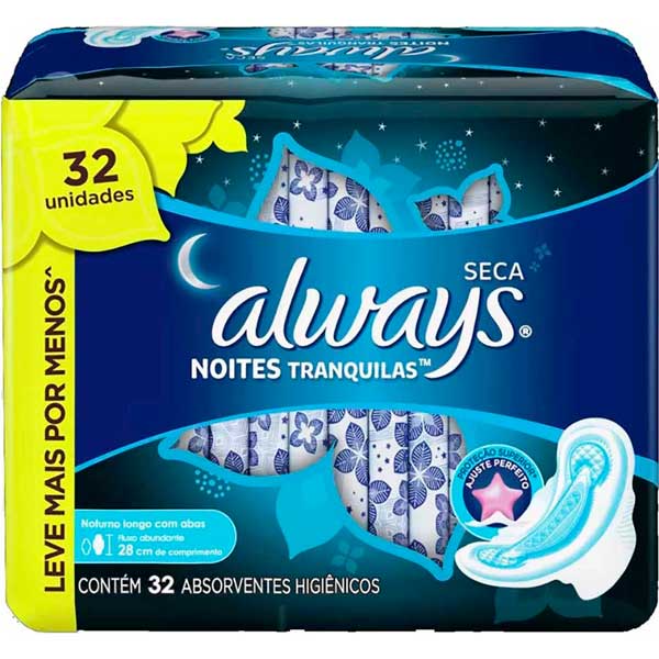 ABS ALWAYS NOITE 32UN PROM SECA C/ABAS G