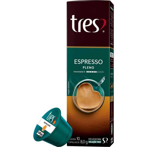 CÁPSULA DE CAFÉ TRÊS CORAÇÕES ESPRESSO PLENO 10 UN