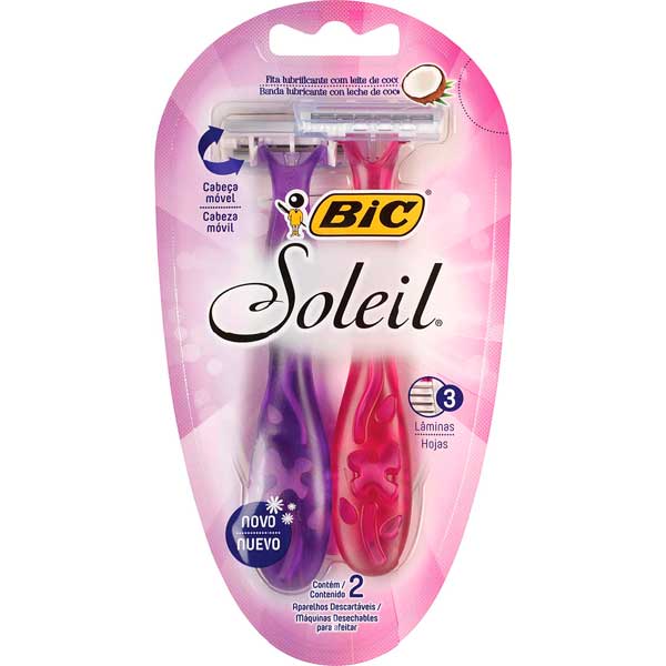 AP DE BARB BIC SOLEIL 2UN ROSA/ROXO