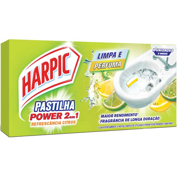 BLOCO SANIT HARPIC PASTILHA 3UN CITRUS