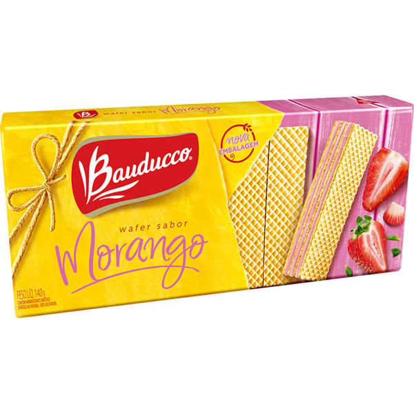 BISC BAUDUCCO WAFER 140G MORANGO