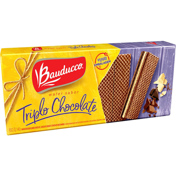BISC BAUDUCCO WAFER 140G TRIPLO CHOC