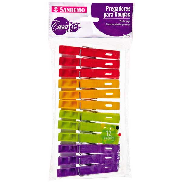 PREGADORES DE ROUPA SANREMO CASA 12UN