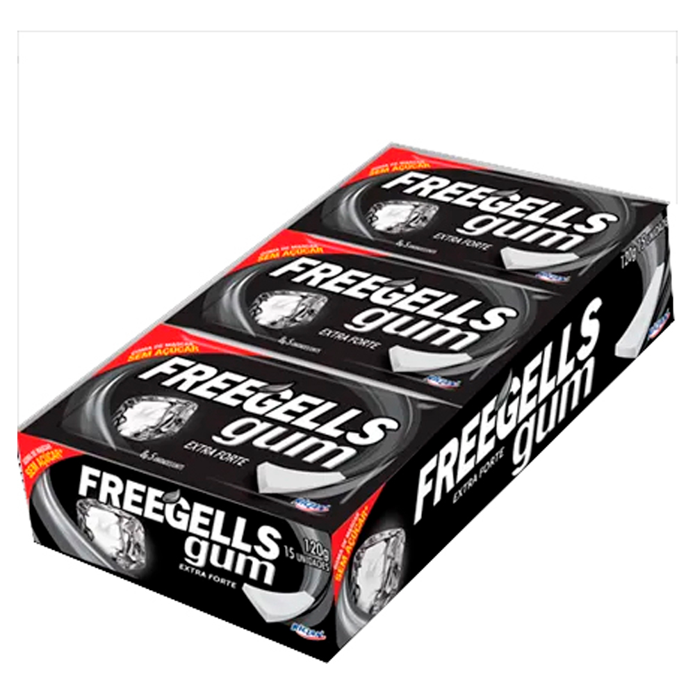 CHICLE FREEGELLS GUM EXTRA FORTE 15UN