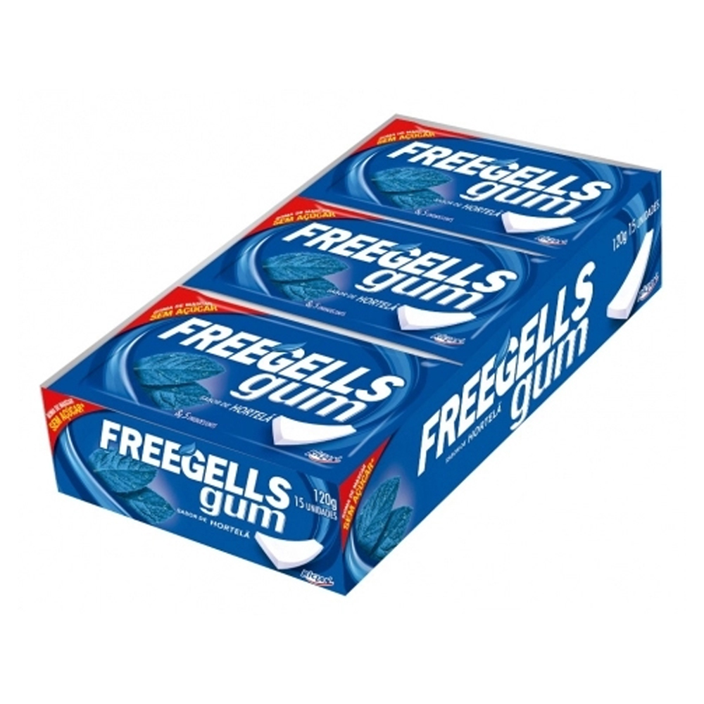 CHICLE FREEGELLS GUM HORTELA 15UN