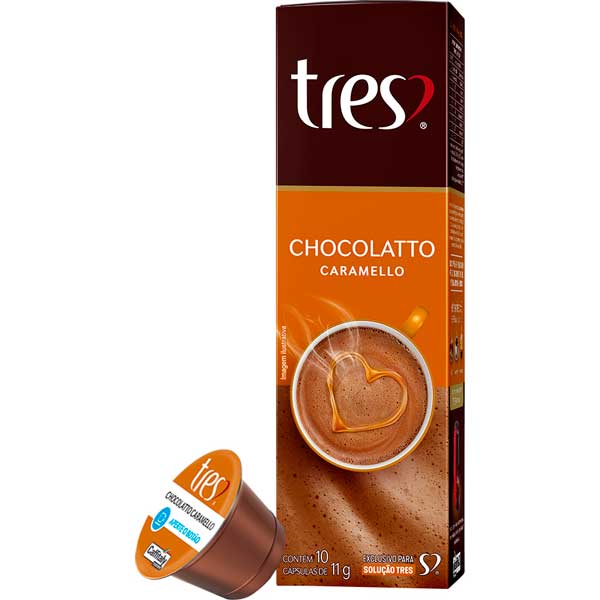 Cápsula de Chocolatto Caramelo Três Corações