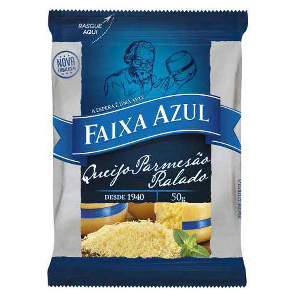 QUEIJO FAIXA AZUL  PARMESAO RALADO 50G