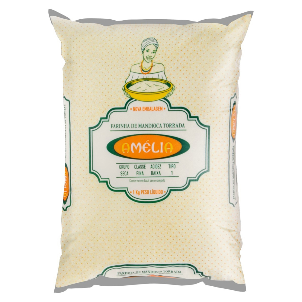 FARINHA DE MANDIOCA TIPO 1 TORRADA AMÉLIA PACOTE 1KG