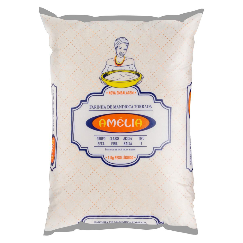 FARINHA DE MANDIOCA TIPO 1 TORRADA AMÉLIA PACOTE 1KG