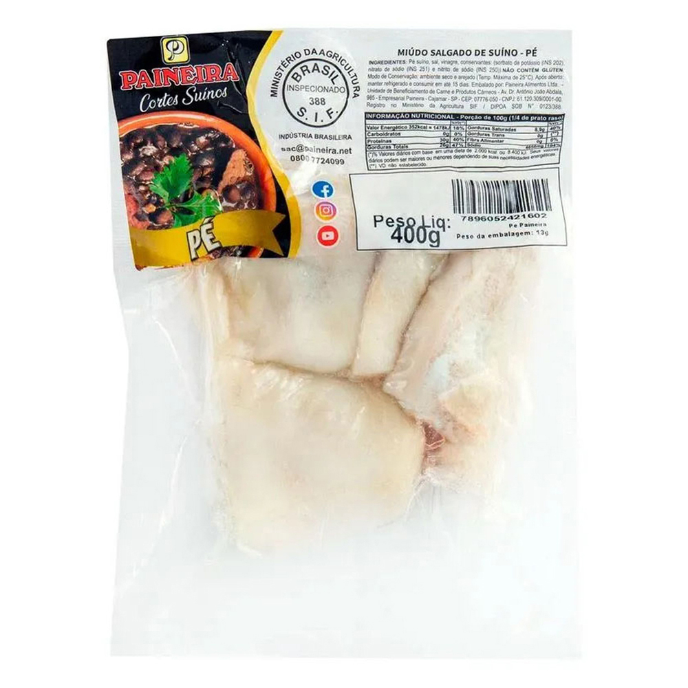 PE SUINO PAINEIRA 400G SALGADO