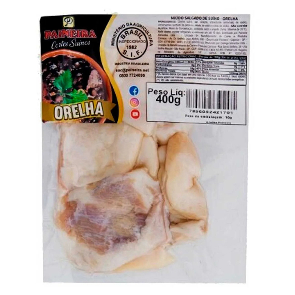 ORELHA SUINO PAINEIRA 400G SALGADO