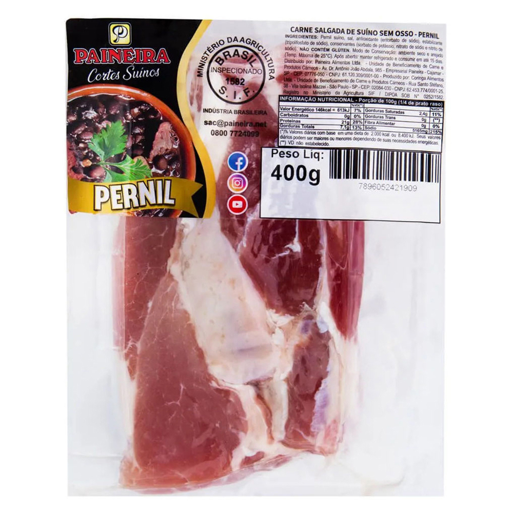PERNIL SUINO PAINEIRA 400G SALGADO