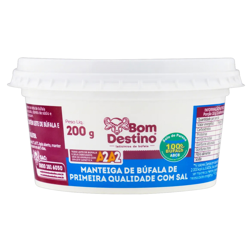 MANTEIGA DE BUFALA BOM DESTINO 200G