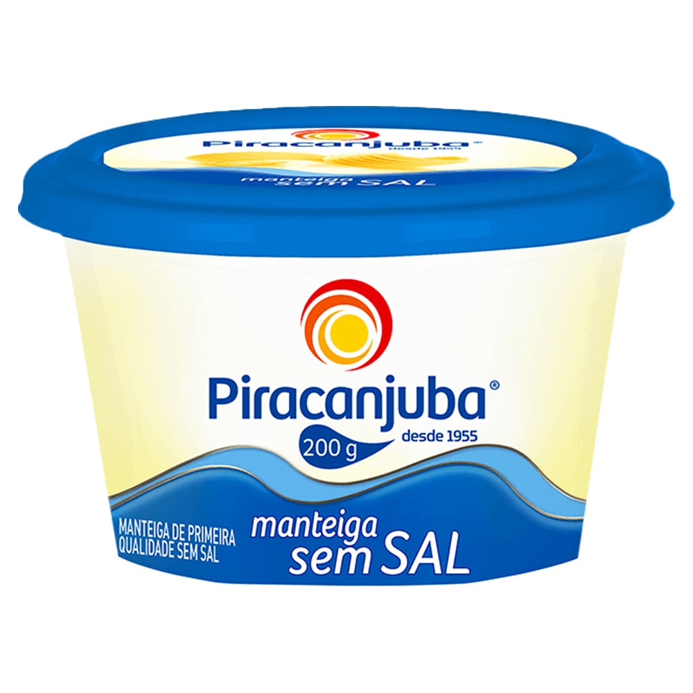 MANTEIGA PIRACANJUBA 200GR S/ SAL POTE