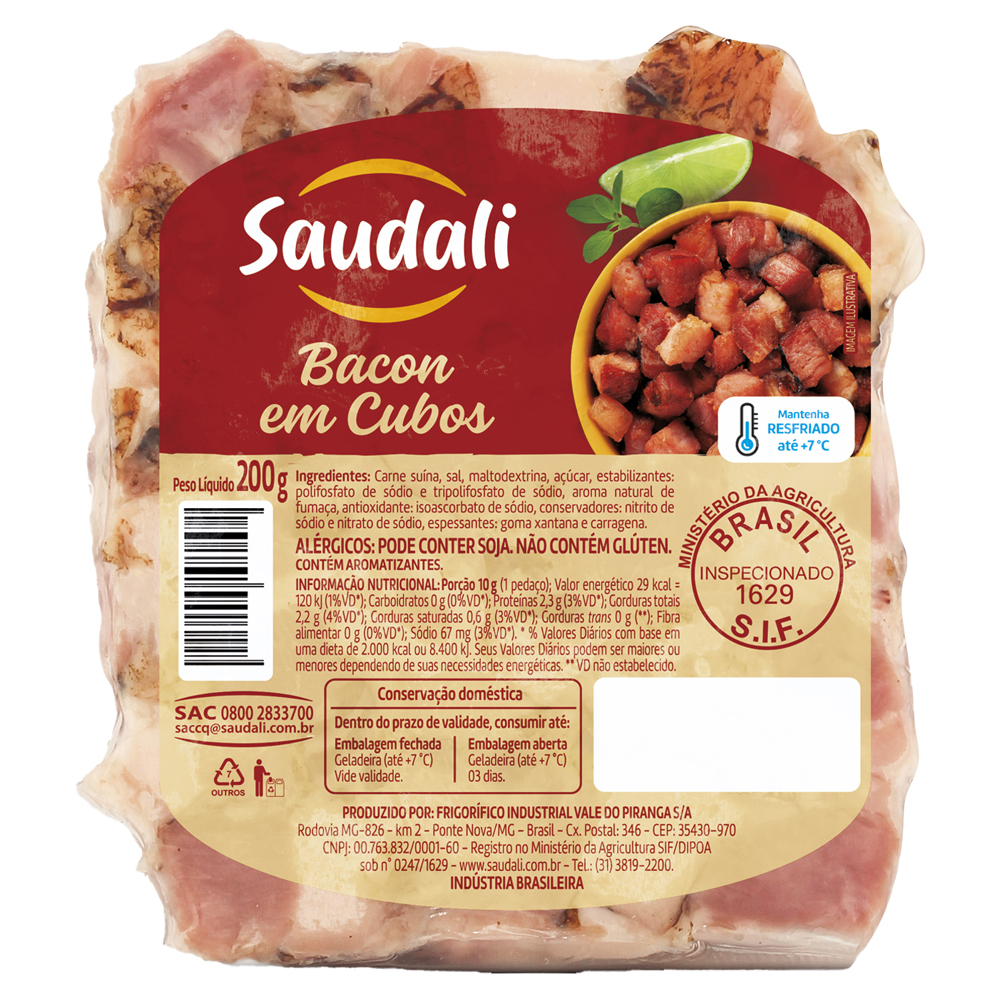 BACON SAUDALI EM PEDACOS KG
