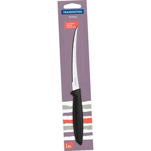 FACA PARA TOMATE INOX PRETA TRAMONTINA PLENUS 5”