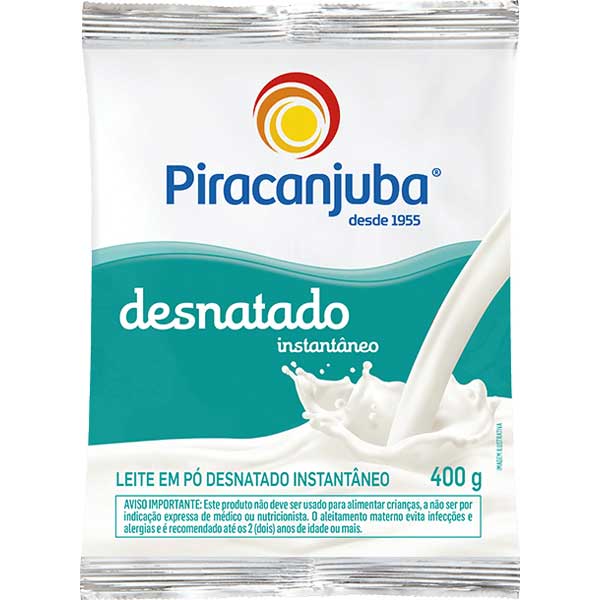 LEITE PO PIRACANJUBA 400GR INST DESN