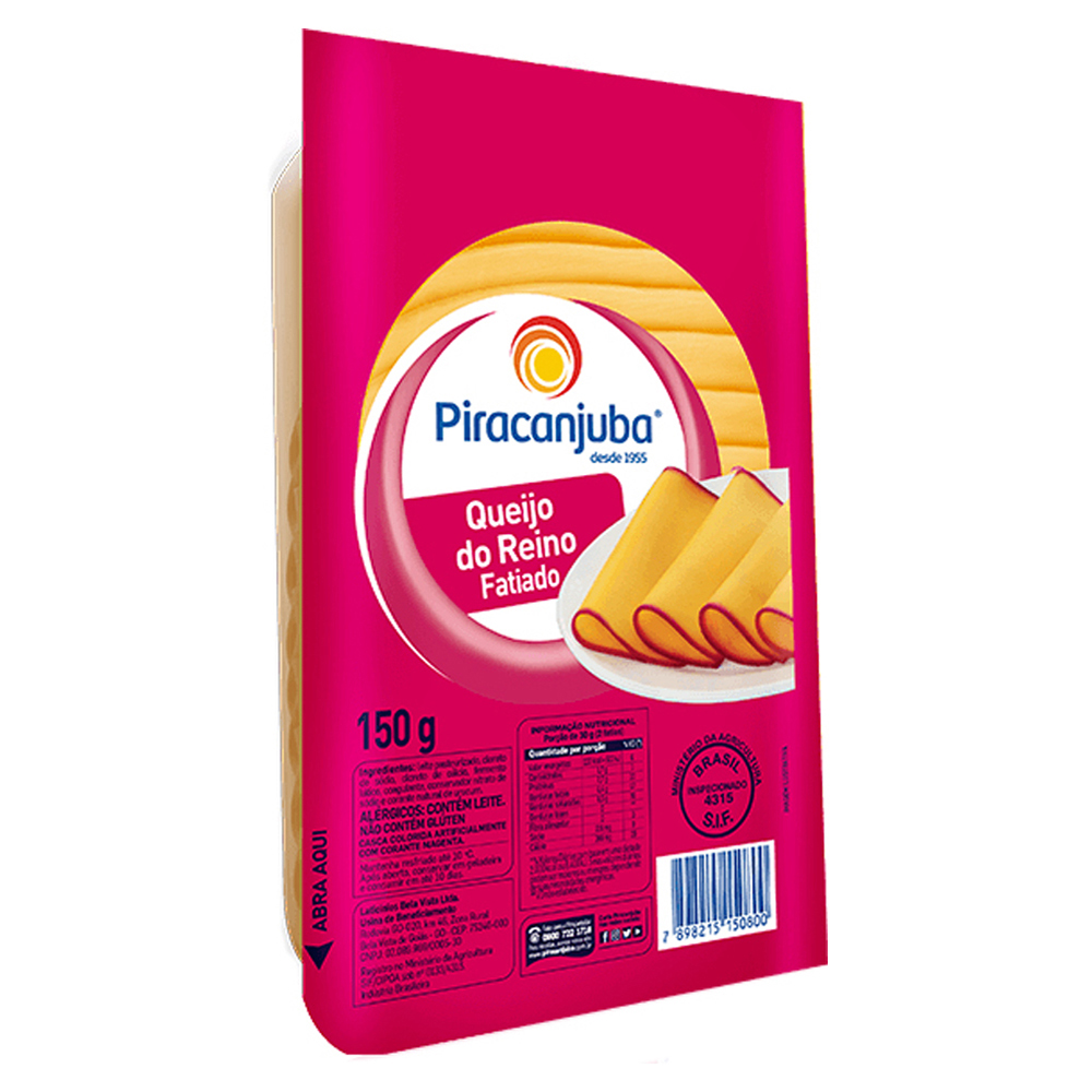 QUEIJO REINO FAT PIRACANJUBA 150G