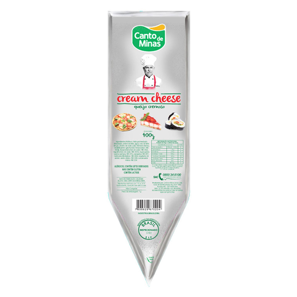 CREAM CHEESE CANTO MINAS 400G BISNAGA