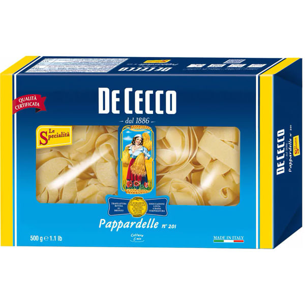 MACARRÃO DE SÊMOLA DE TRIGO GRANO DURO PAPPARDELLE 201 DE CECCO PACOTE 500G