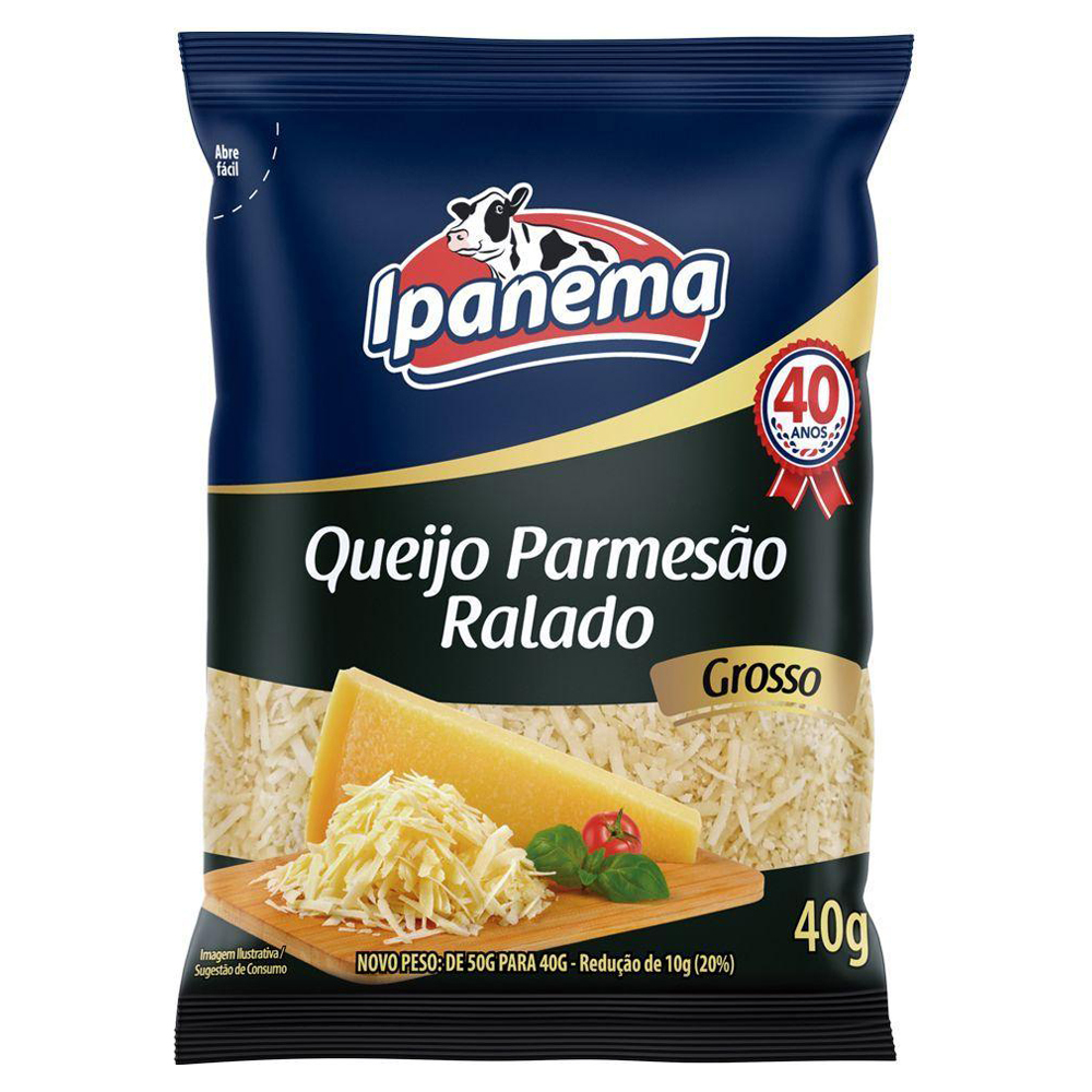 QUEIJO PARMESAO IPANEMA  RALADO GROS 40G