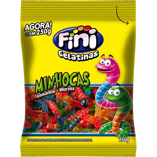 BALA FINI 250G MINHOCAS