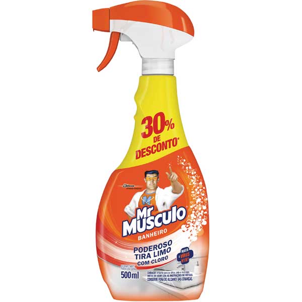 DESINFETANTE BANHEIRO TIRA-LIMO MR MÚSCULO FRASCO 500ML BORRIFADOR OFERTA ESPECIAL