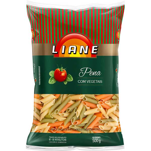 MACARRÃO LIANE 500G VEGETAIS PENA