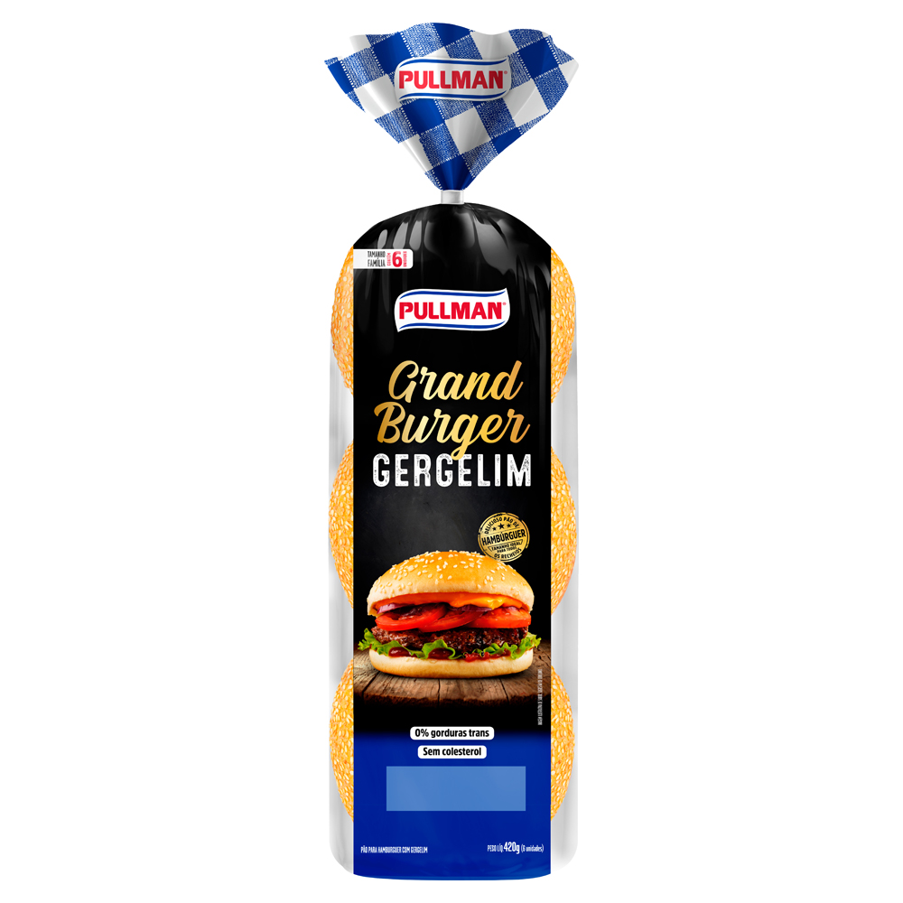 PAO HAMBURGUER PULLMAN 420G C/GERGELIM