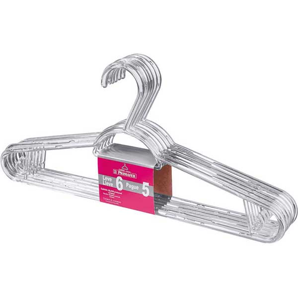 CABIDE MULTIFUNCIONAL PLÁSTICO SANREMO EASY 41CM LEVE 6 PAGUE 5 UNIDADES