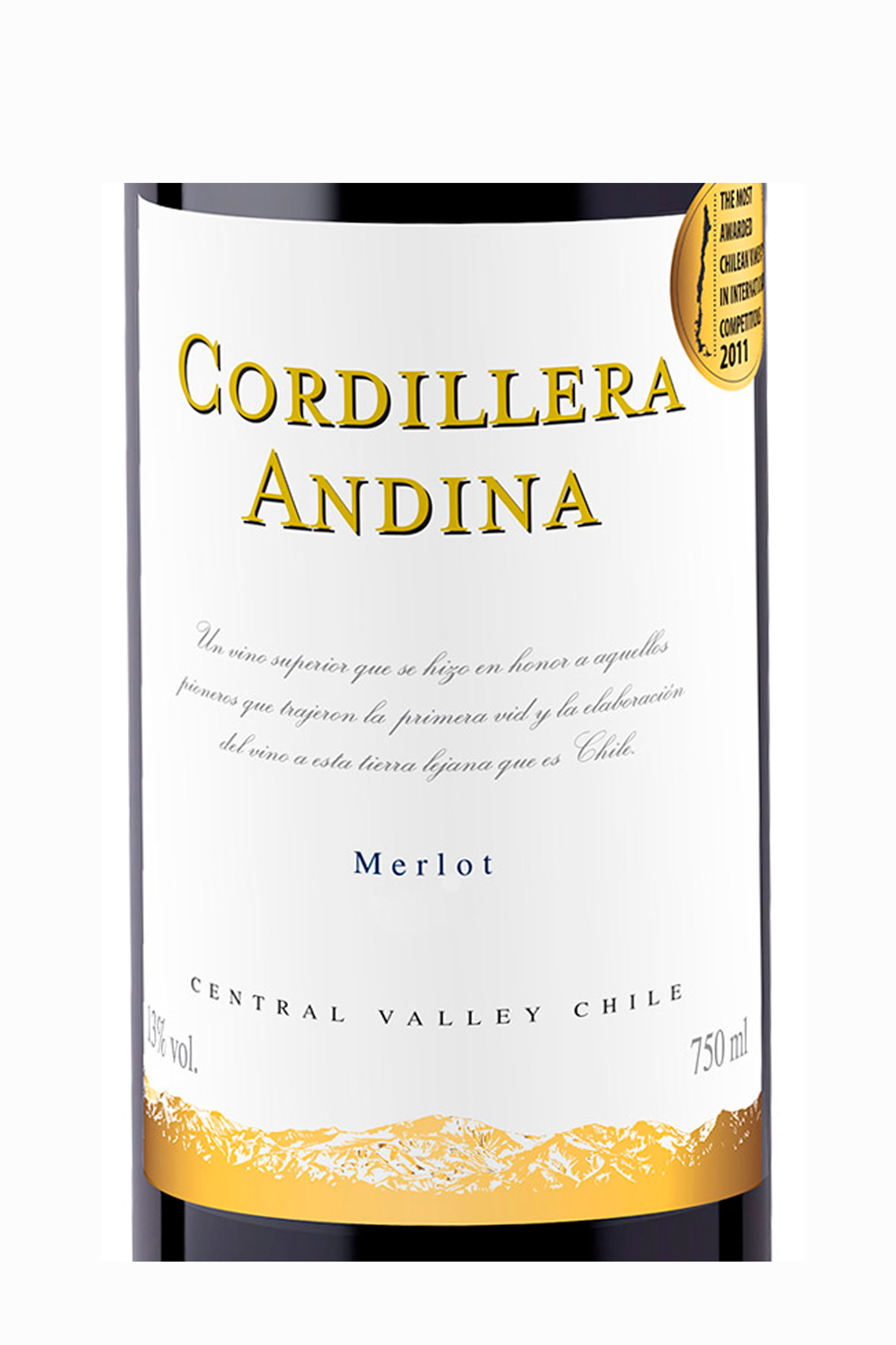 Vinho Cordillera Andina Merlot 750ml