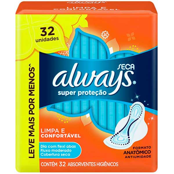ABS ALWAYS SUPER PROT 32UN SECA C/ABAS P