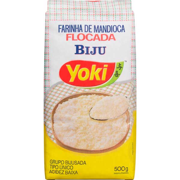 FARINHA DE MANDIOCA TIPO ÚNICO FLOCADA YOKI PACOTE 500G