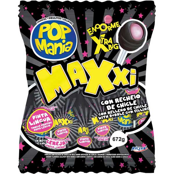 PIRULITO POP MANIA MAXXI CEREJA 672G
