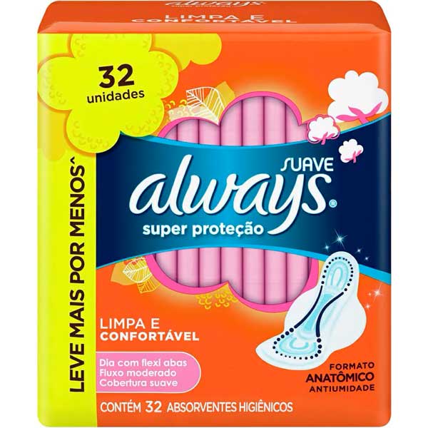ABS ALWAYS SUPER PROT 32UN SUAVE C/ABA P