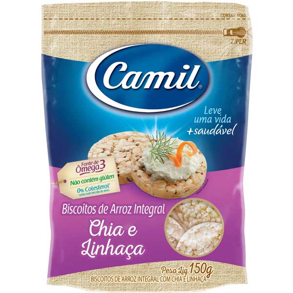 BISC CAMIL ARROZ 150G CHIA E LINHACA