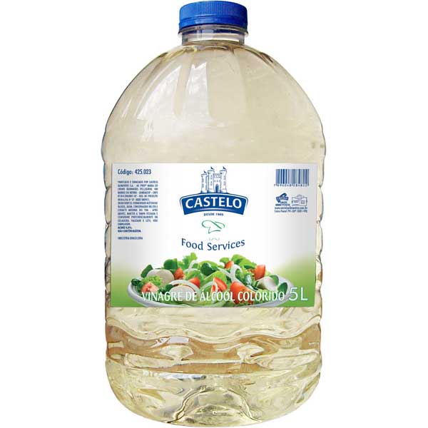 VINAGRE CASTELO 5L DE ÁLCOOL COLORIDO