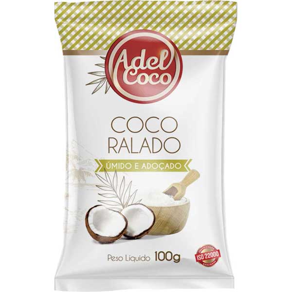 COCO RALADO UMIDO/ADOCADO ADEL COCO 100G