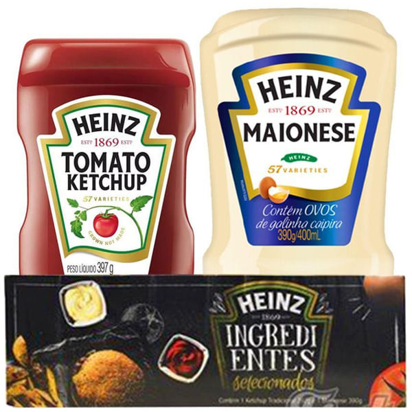 KIT HEINZ CATCHUP 397G + MAIONSE 390G