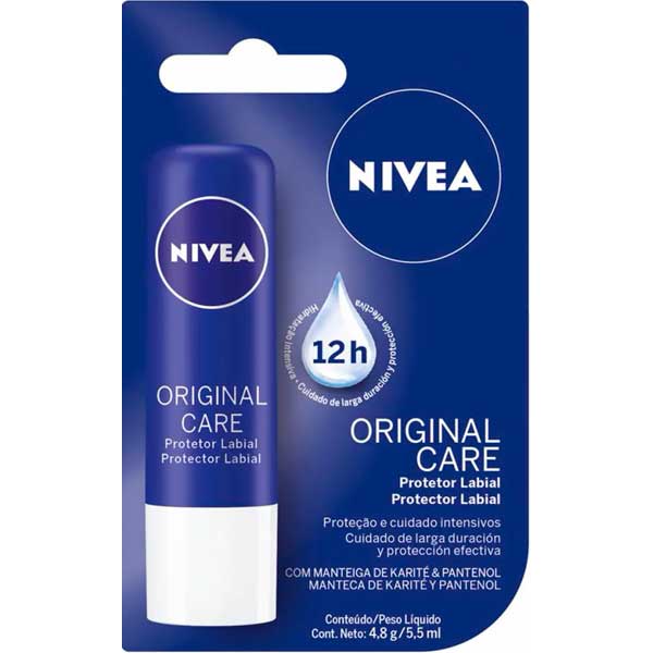 PROTETOR LABIAL NIVEA 4,8G ORIGINAL CARE