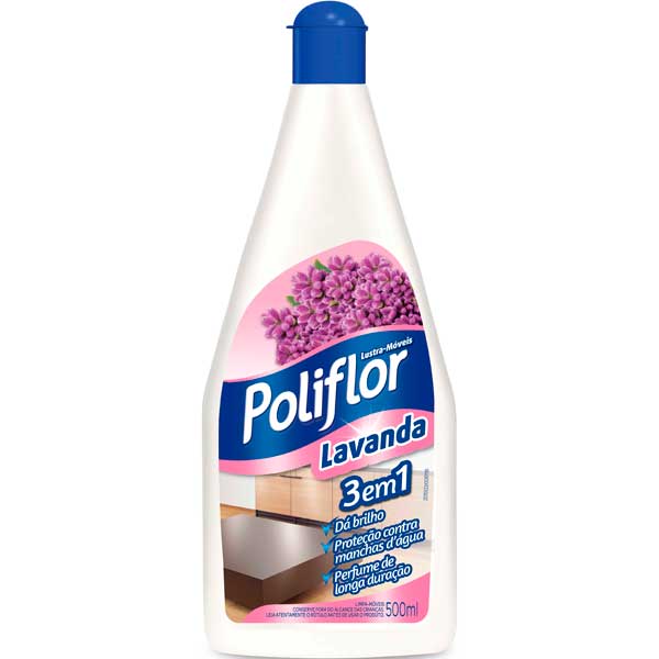LUSTRA MOVEIS POLIFLOR 500ML LAVANDA