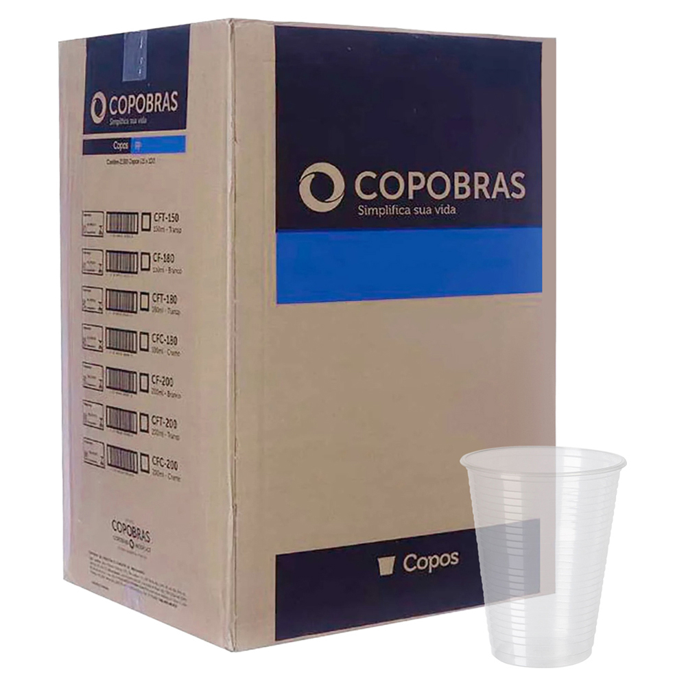 COPO DESCART COPOBRAS TRAN PP 300MLX100U