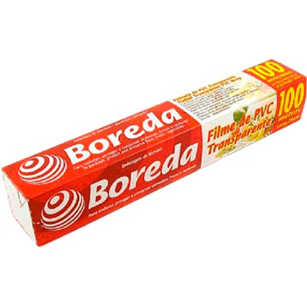 FILME PVC BOREDA TRANSP 28CMX100MTS