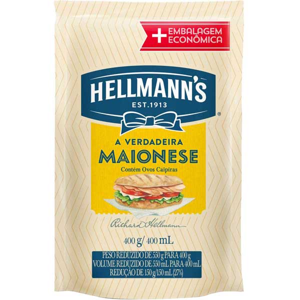 MAIONESE HELLMANNS DOYPACK 400GR