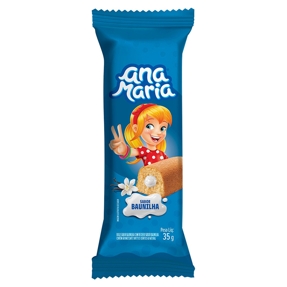 BOLO BAUNILHA RECHEIO BAUNILHA ANA MARIA PACOTE 35G