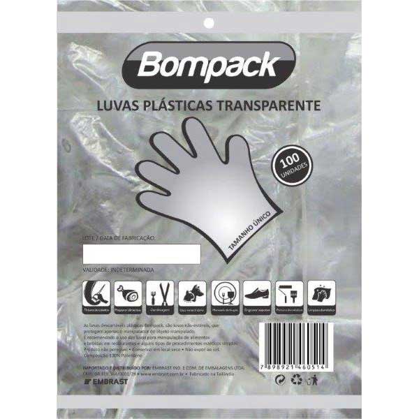 LUVA DESCAR BOMPACK 100UN