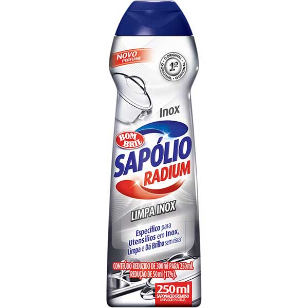 LIMPA INOX SAPÓLIO RADIUM SQUEEZE 250ML