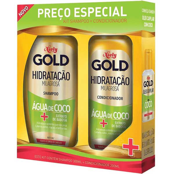 SH 300ML+COND 200ML NIELY GOLD AGUA COCO